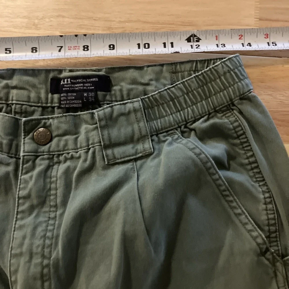 511 Tactical Cargo Pants Mens 30x34 Canvas Straight Fit Outdoor Elastic Waist